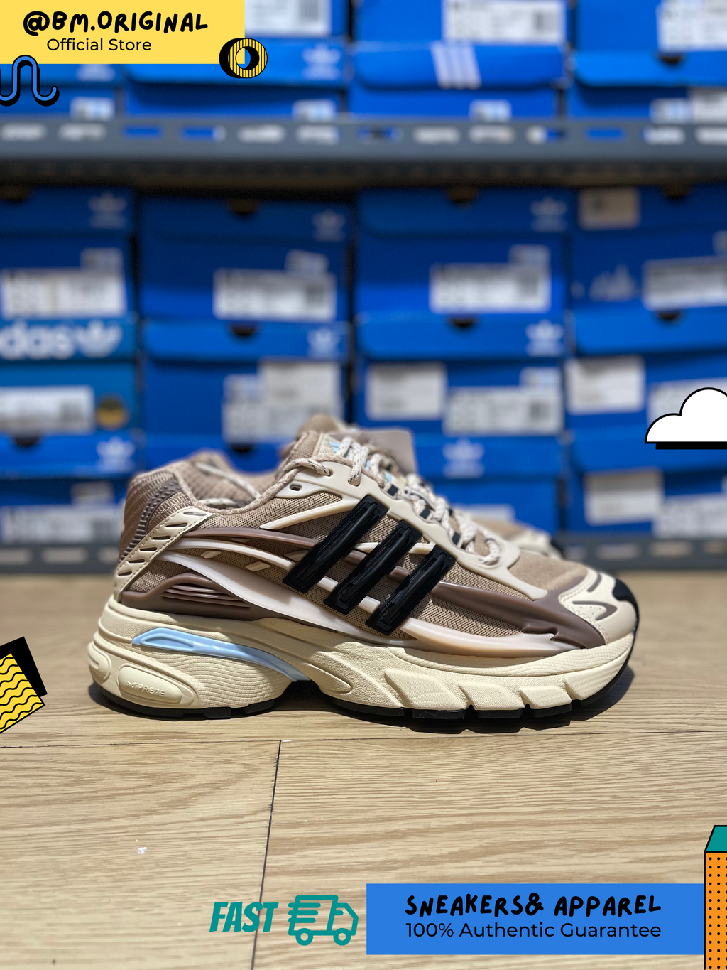 Adidas PW Adistar Jellyfish Crystal Sand Trace Brown Core Black KH6729