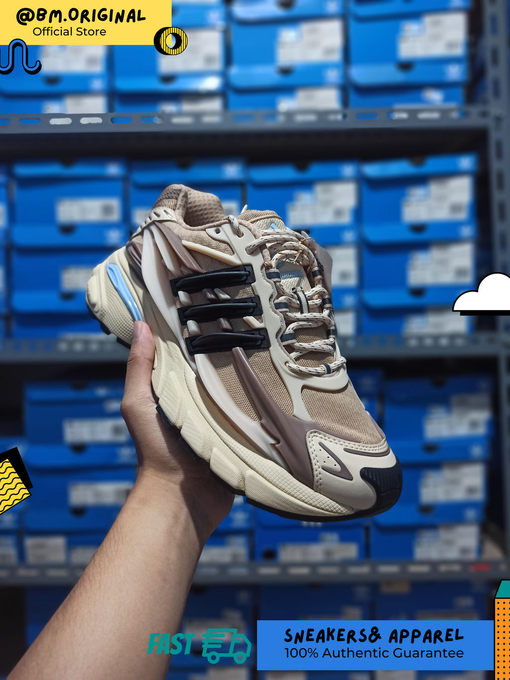 Adidas PW Adistar Jellyfish Crystal Sand Trace Brown Core Black KH6729