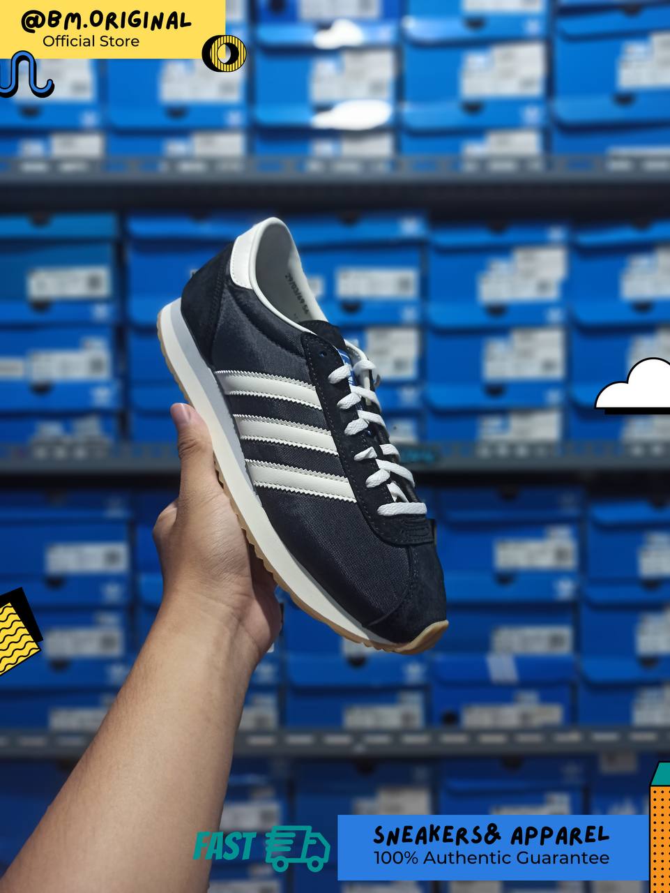 Adidas Pampanga SPZL Core Black Chalk White Off White JQ2404
