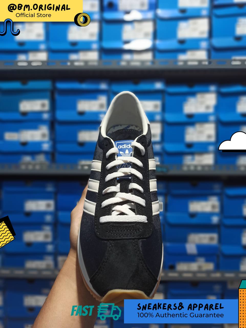 Adidas Pampanga SPZL Core Black Chalk White Off White JQ2404