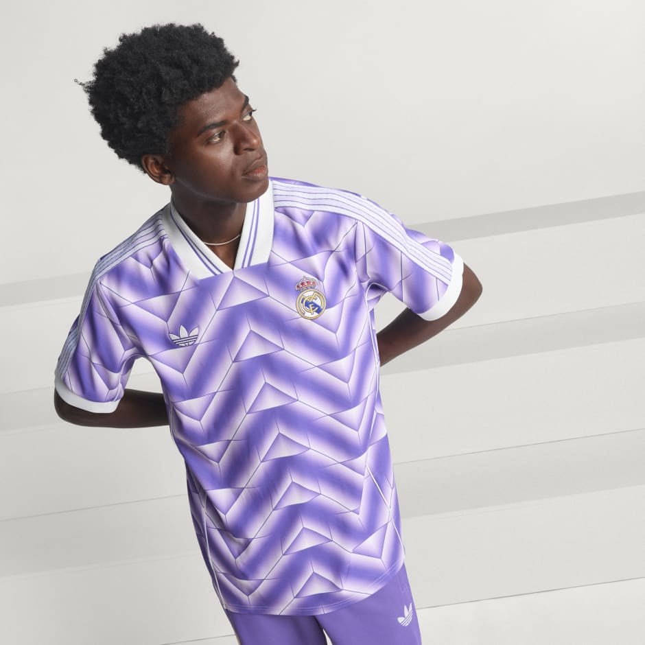 Adidas Real Madrid Lifestyler Jersey Purple White JN3055
