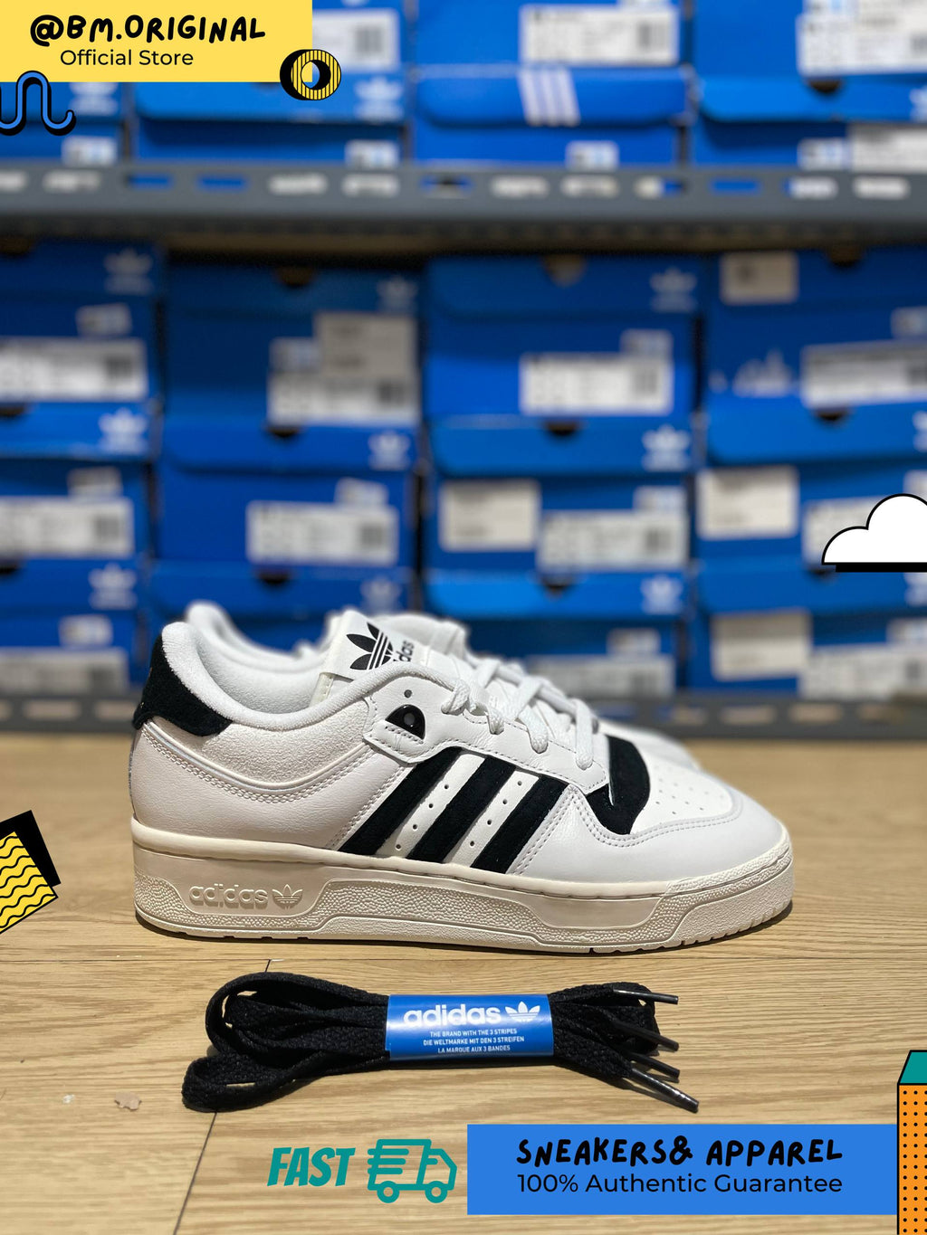 Adidas Rivalry 86 Low Cloud White Core Black Wonder White IF5181