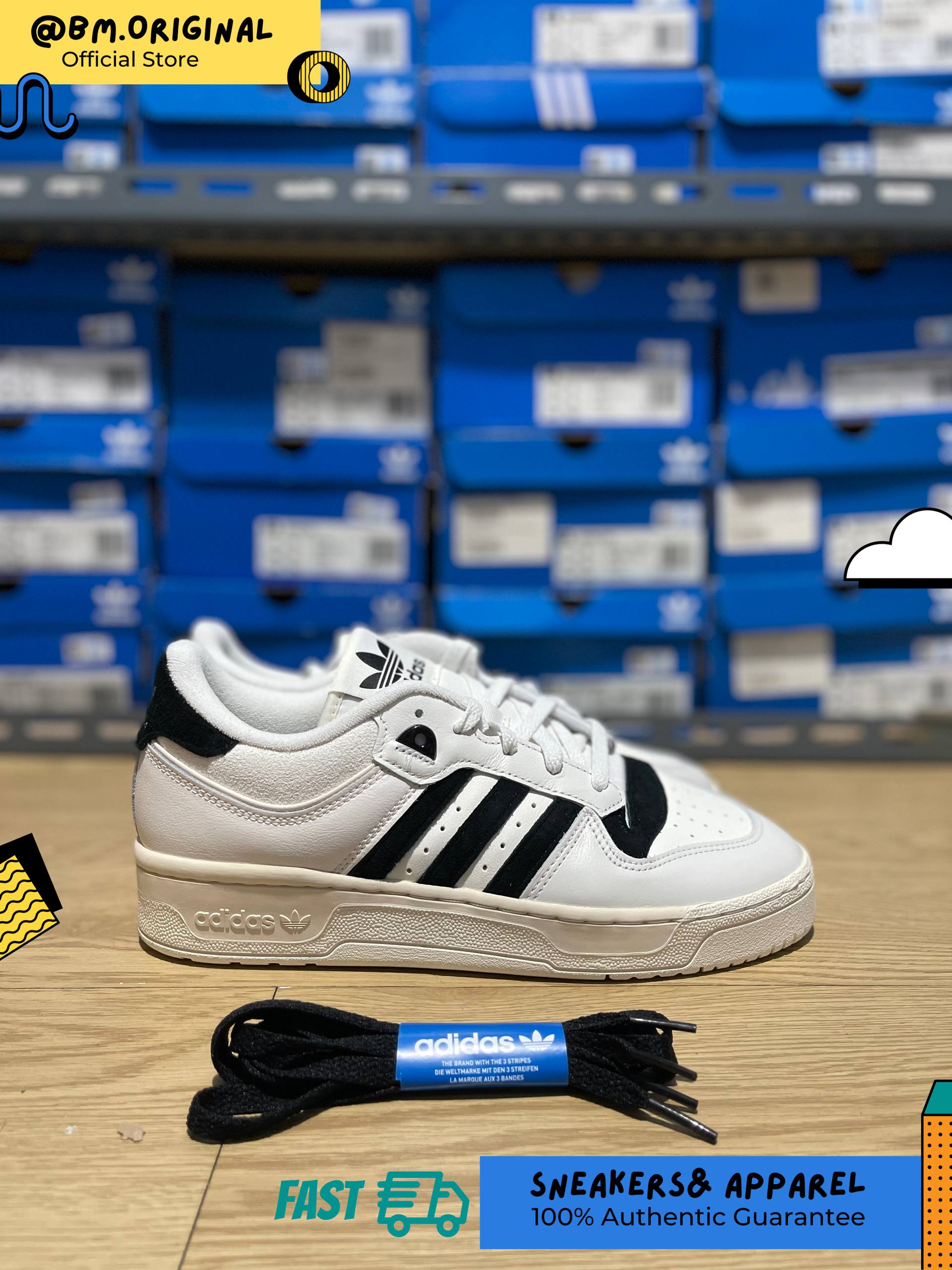 Adidas Rivalry 86 Low Cloud White Core Black Wonder White IF5181