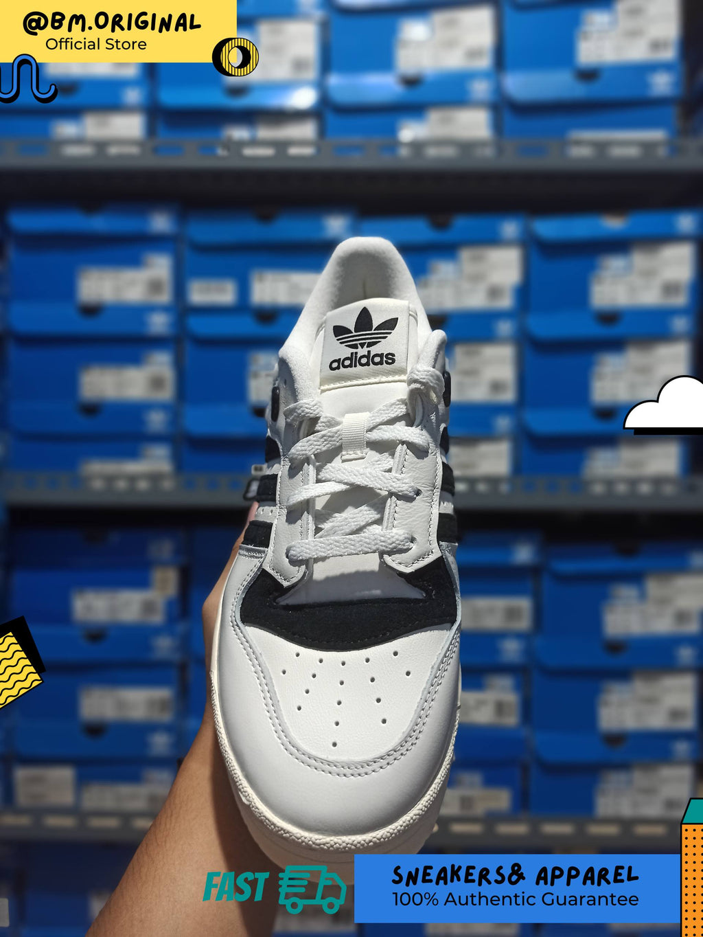 Adidas Rivalry 86 Low Cloud White Core Black Wonder White IF5181