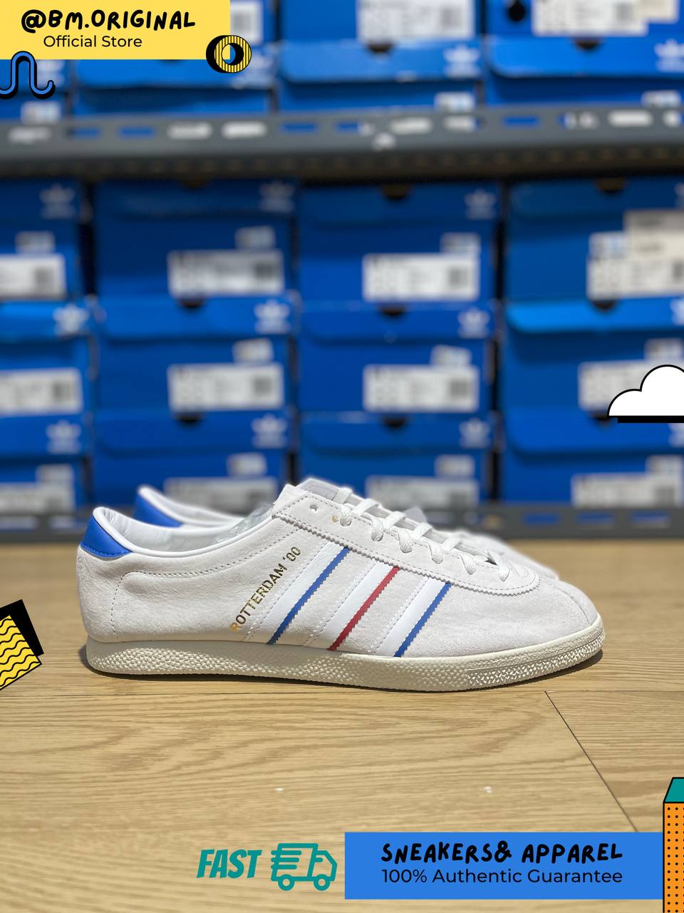 Adidas Rotterdam 00 City Series Cloud White Blue Bird Better Scarlet IH4776
