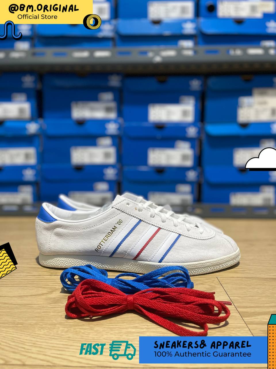 Adidas Rotterdam 00 City Series Cloud White Blue Bird Better Scarlet IH4776