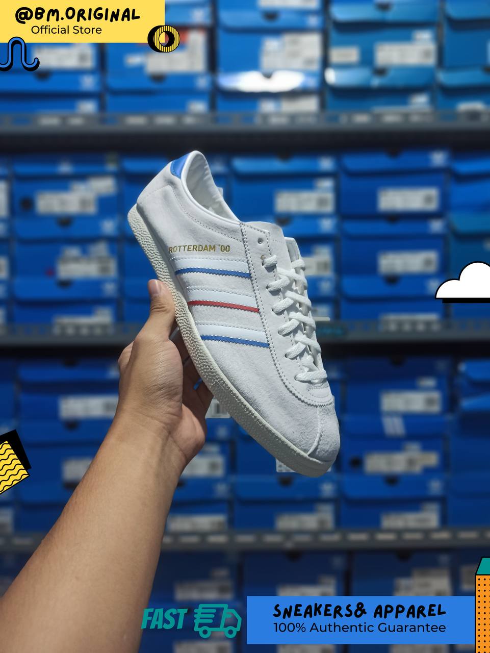 Adidas Rotterdam 00 City Series Cloud White Blue Bird Better Scarlet IH4776