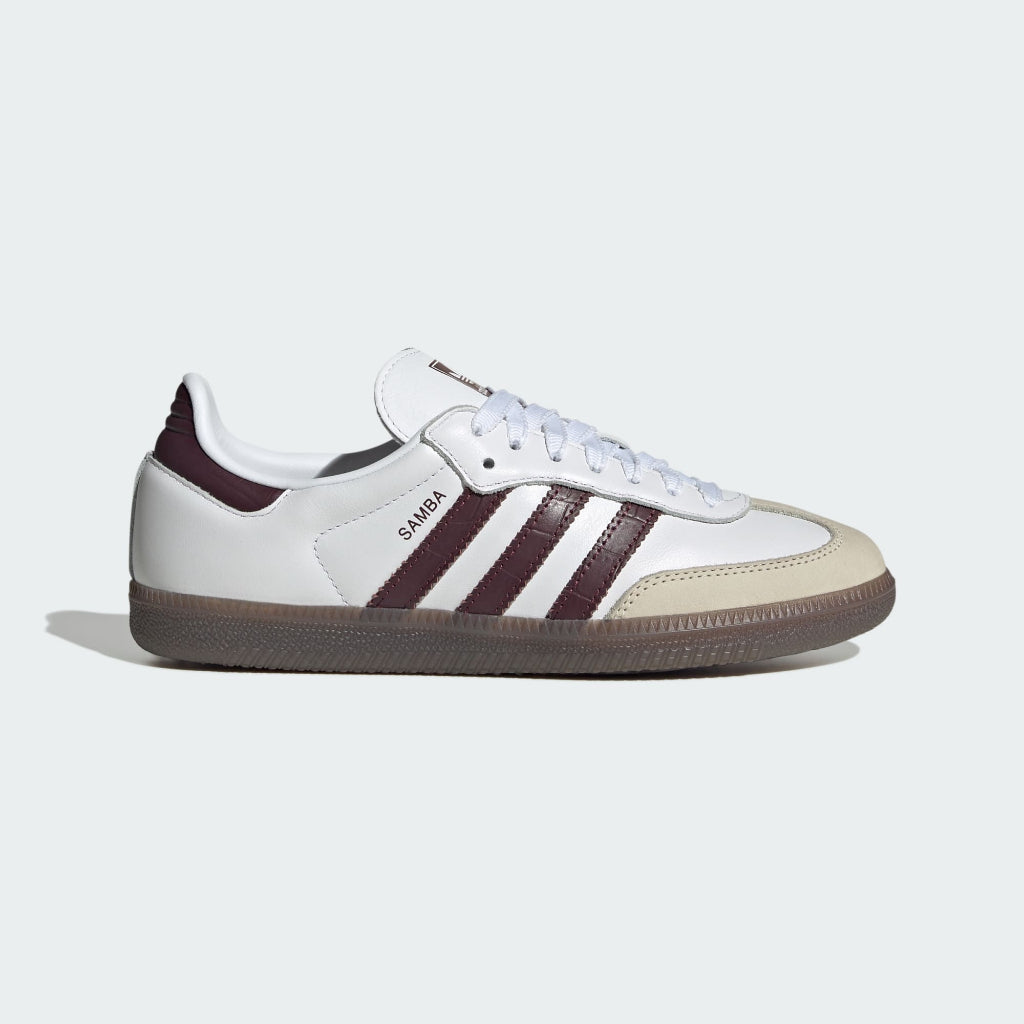 Adidas SAMBA OG Cloud White Maroon Gum KJ7456