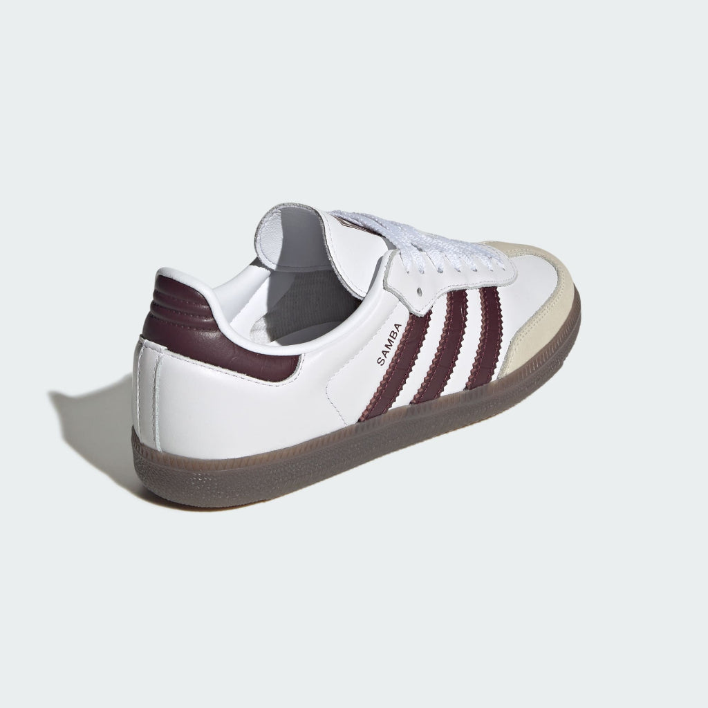 Adidas SAMBA OG Cloud White Maroon Gum KJ7456