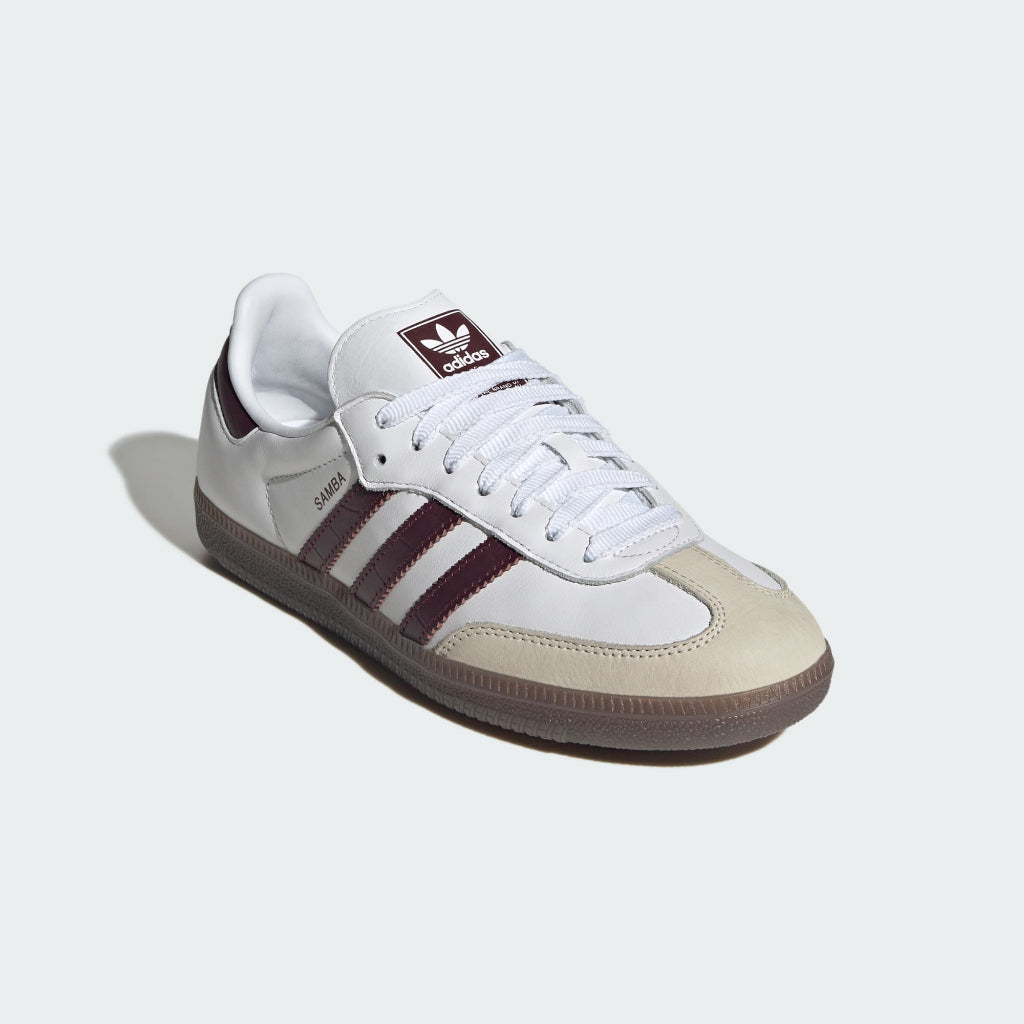 Adidas SAMBA OG Cloud White Maroon Gum KJ7456