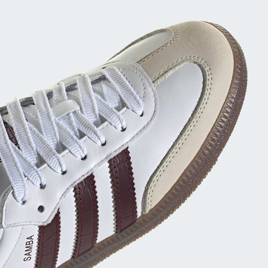 Adidas SAMBA OG Cloud White Maroon Gum KJ7456