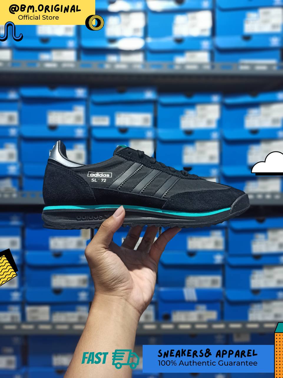 Adidas SL 72 Mercedes Core Black Core Black Silver Metallic JQ1782