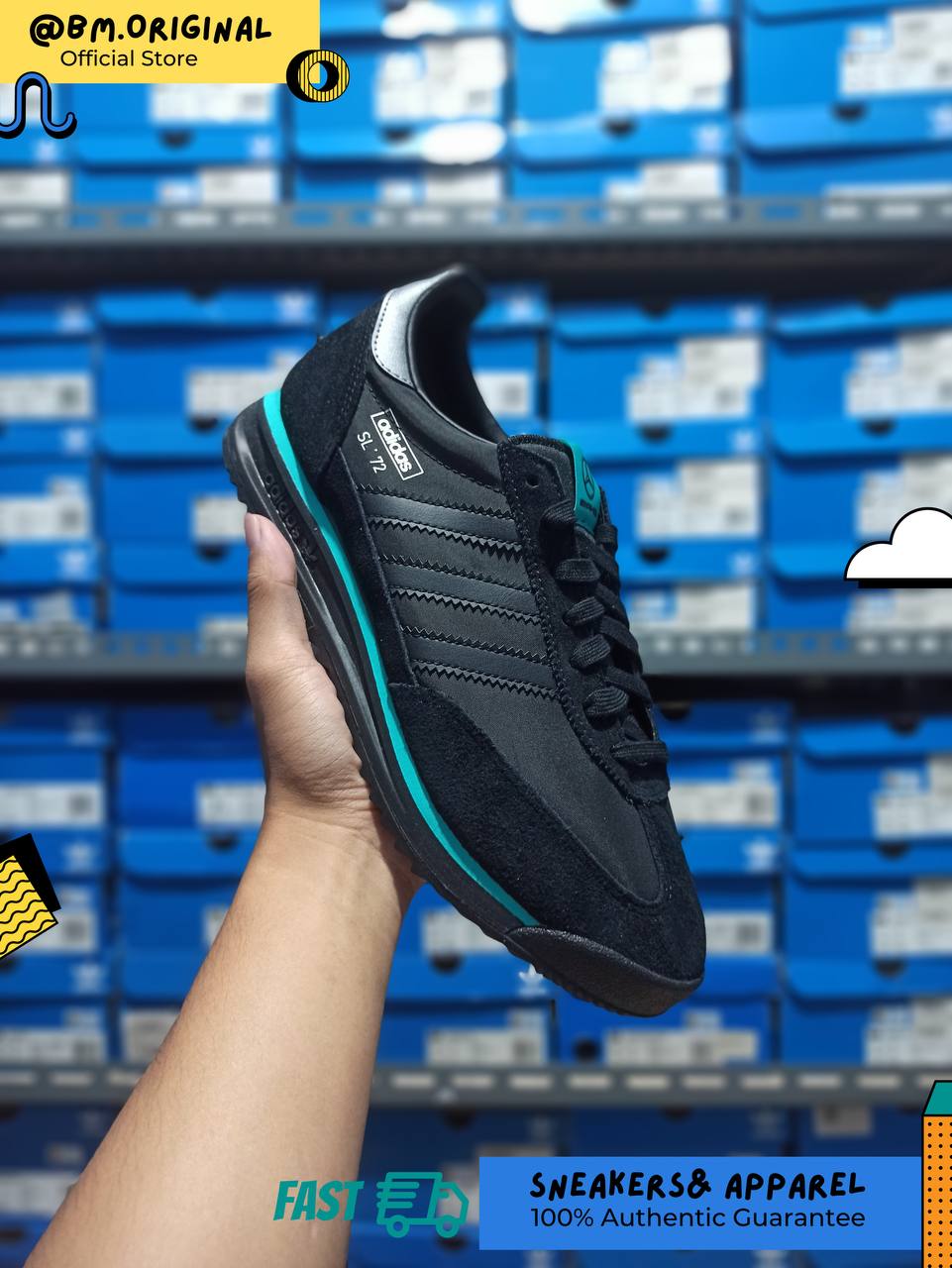 Adidas SL 72 Mercedes Core Black Core Black Silver Metallic JQ1782