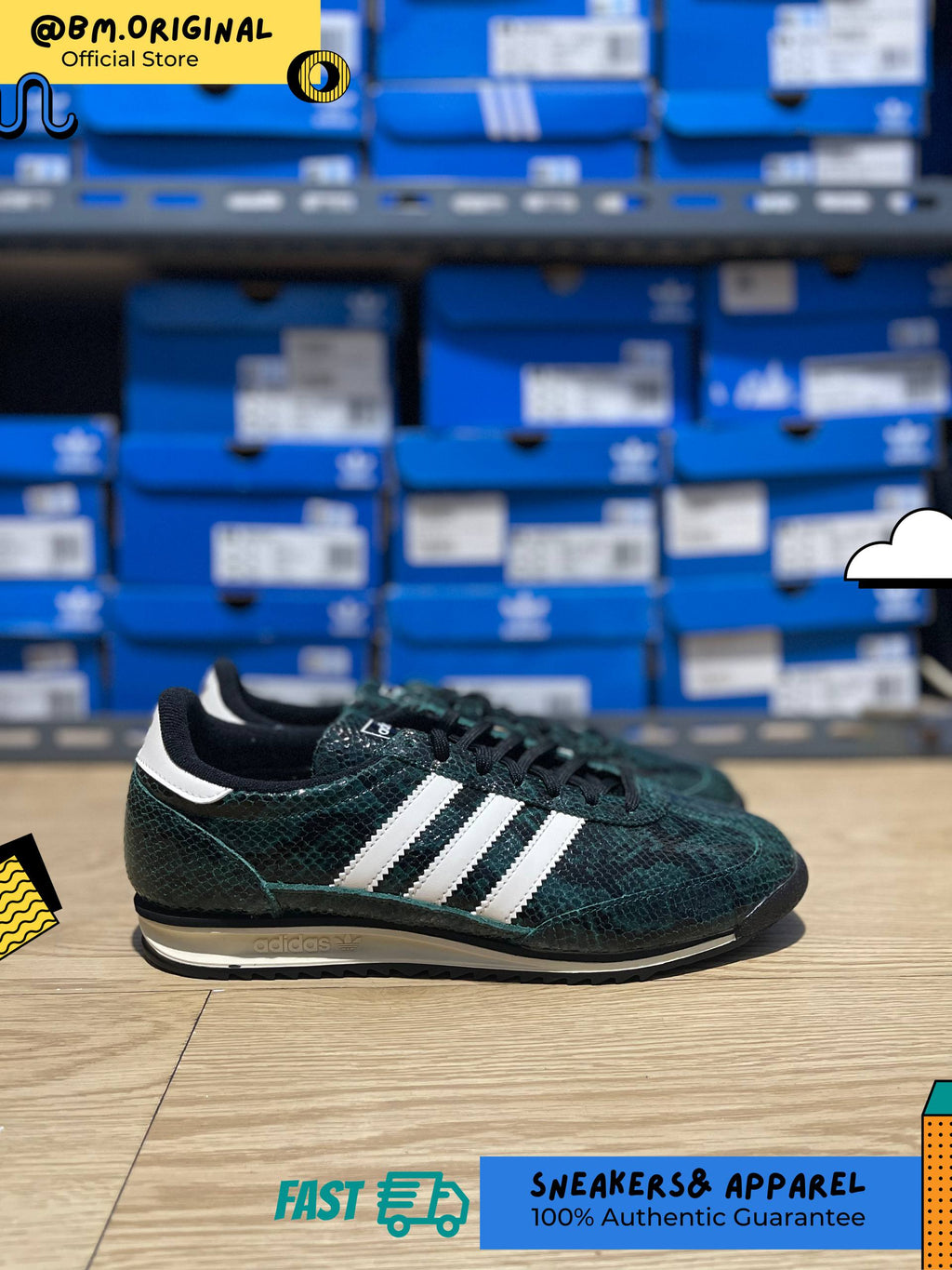 Adidas SL 72 OG Collegiate Green Core Black Cream White JS3982