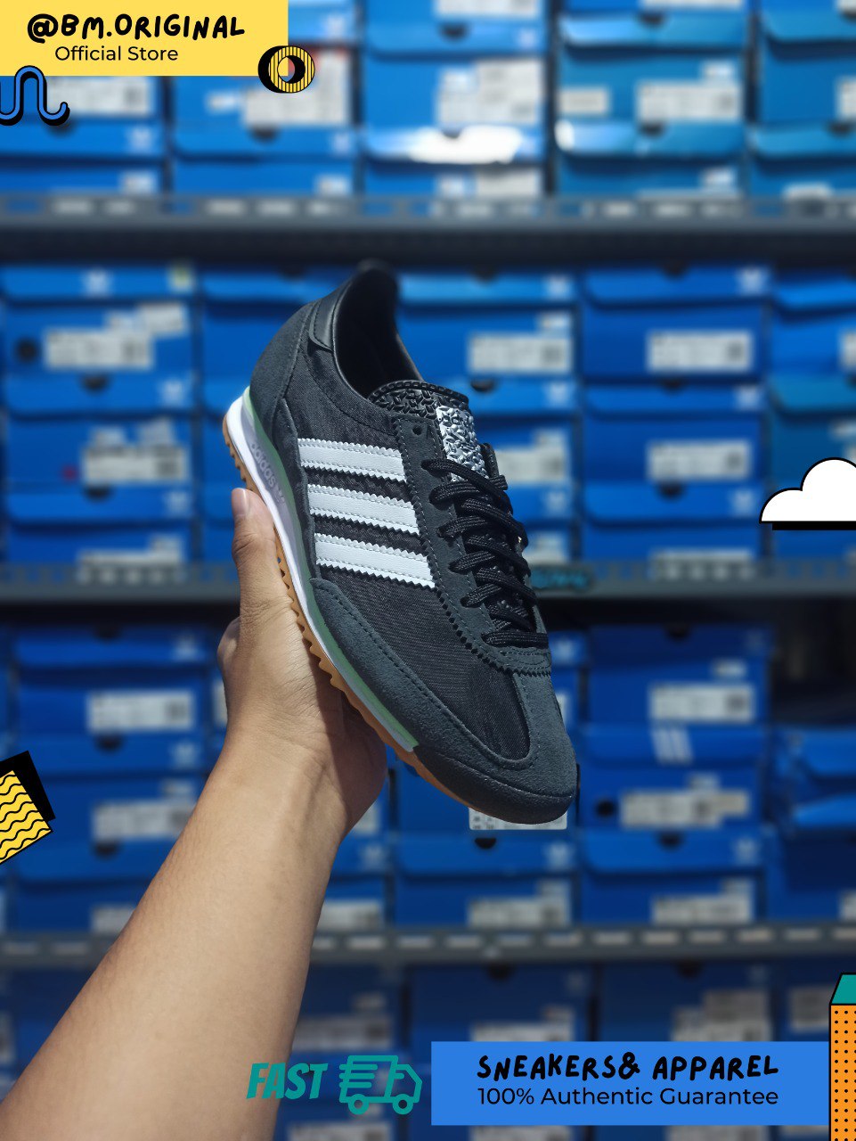 Adidas SL 72 OG Core Black Cloud White Carbon JH7390