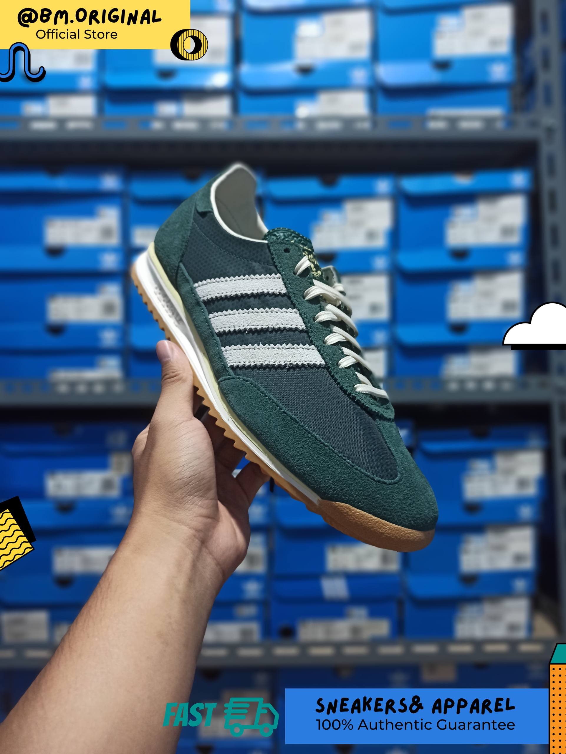 Adidas SL 72 OG Mineral Green Off White Gum JQ7095