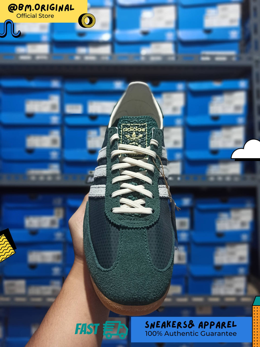 Adidas SL 72 OG Mineral Green Off White Gum JQ7095