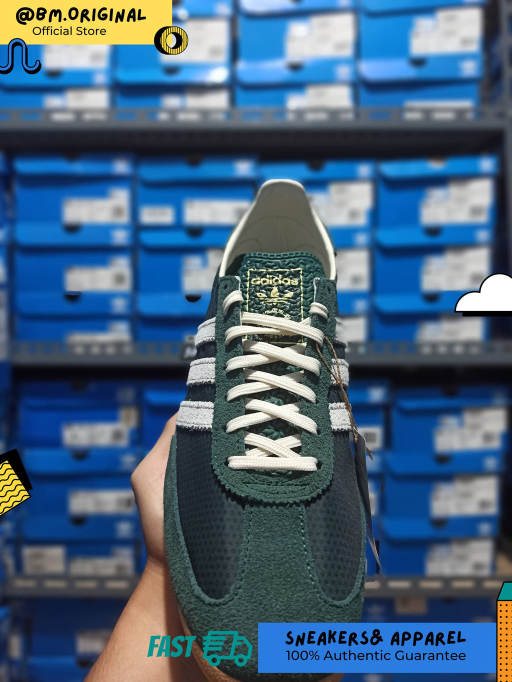 Adidas SL 72 OG Mineral Green Off White Gum JQ7095