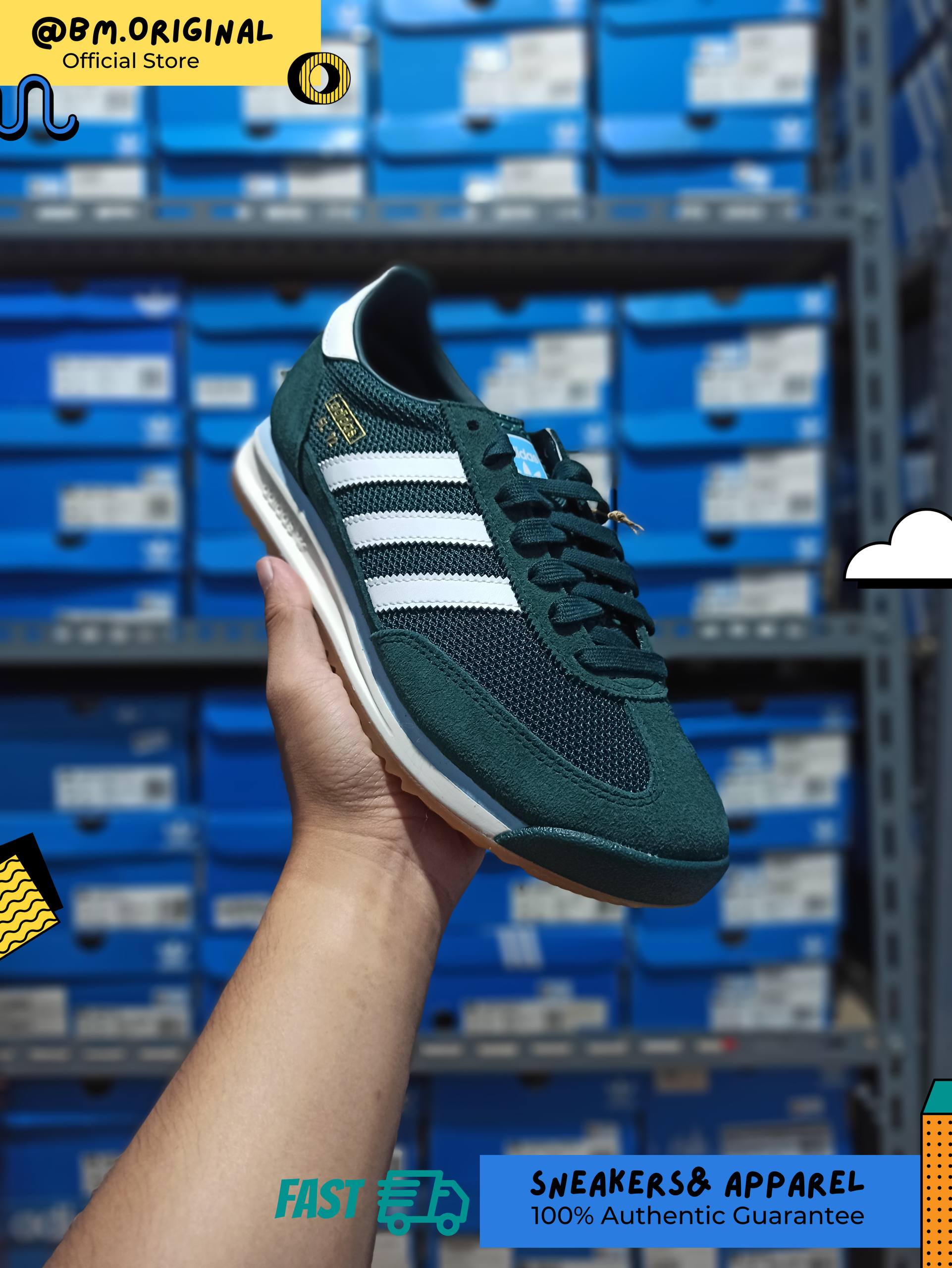 Adidas SL 72 RS Aurora Ivy Cloud White Clear Sky JQ9795
