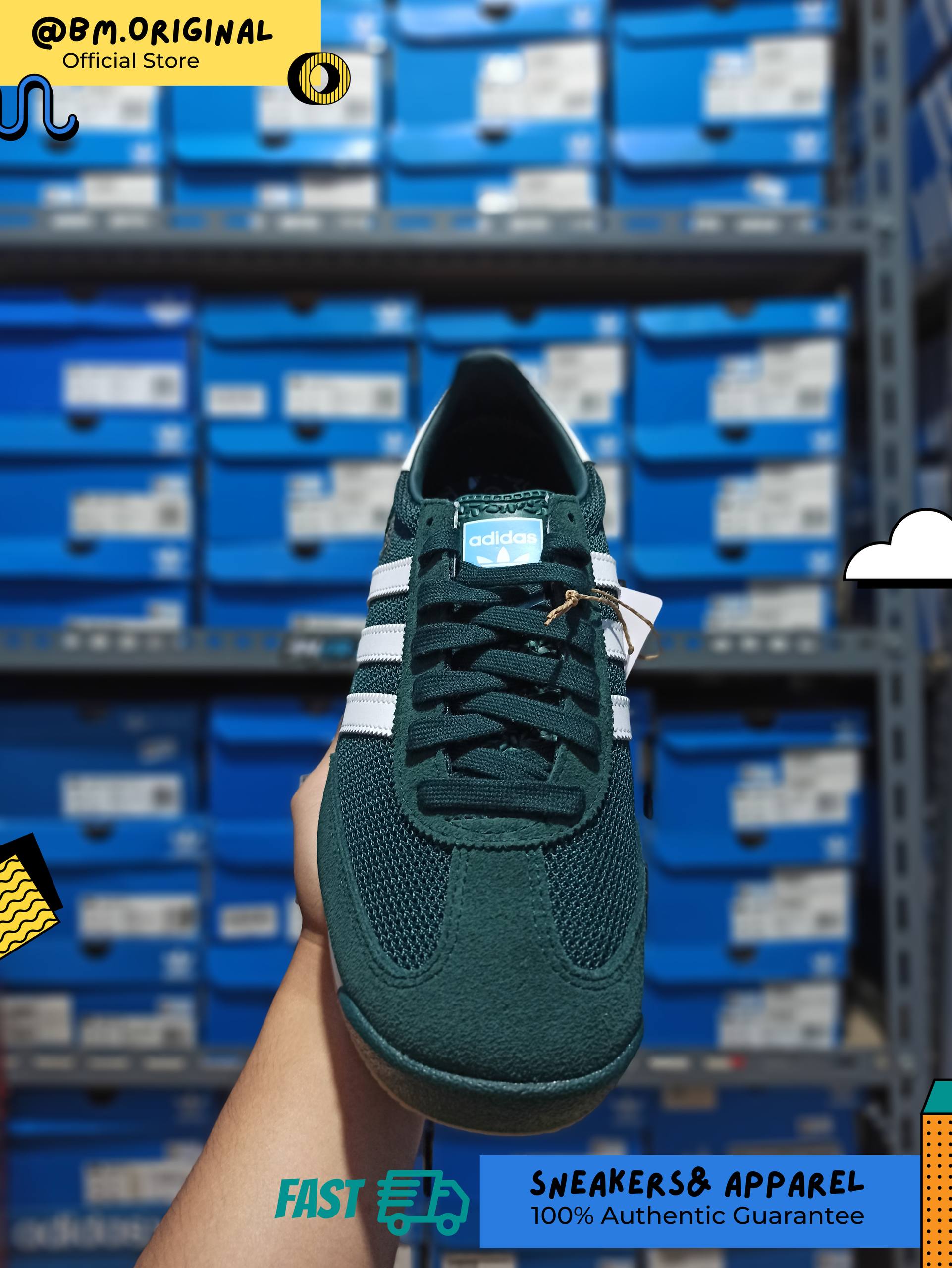 Adidas SL 72 RS Aurora Ivy Cloud White Clear Sky JQ9795