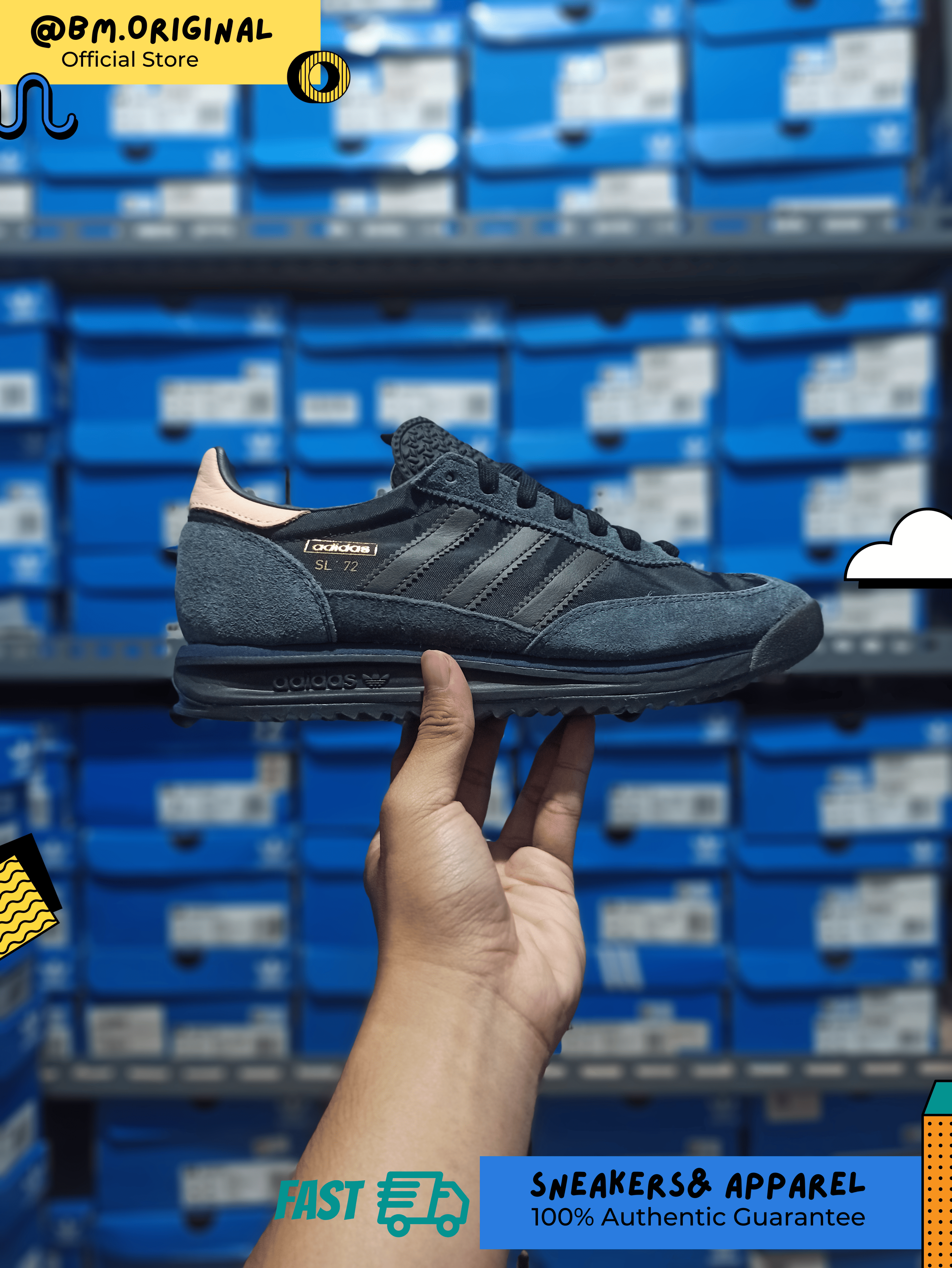 Adidas SL 72 RS Core Black Shadow Olive Night Indigo IG4646