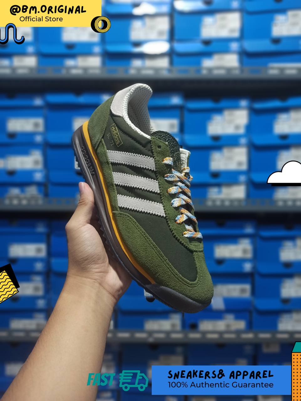 Adidas SL 72 RS Kalimantan Island Series Wild Pine Off White Night Cargo JR9416