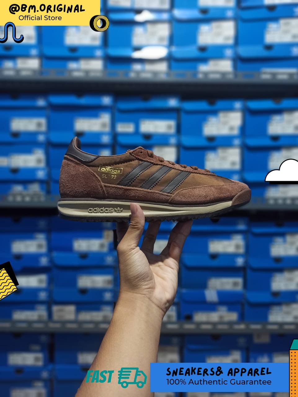 Adidas SL 72 RS Preloved Brown Dark Brown Blanch Cargo JS0744