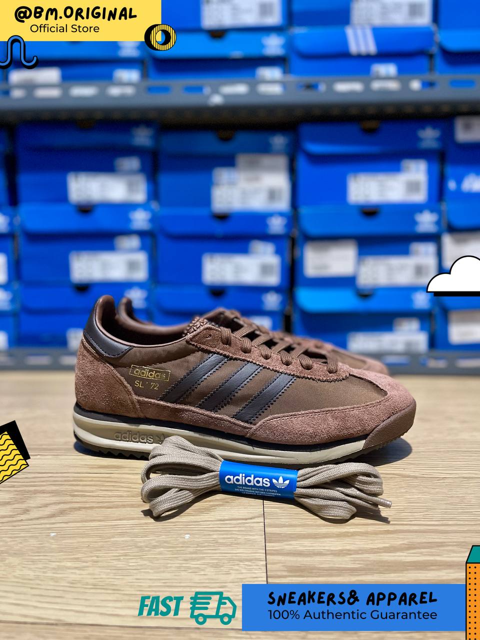 Adidas SL 72 RS Preloved Brown Dark Brown Blanch Cargo JS0744
