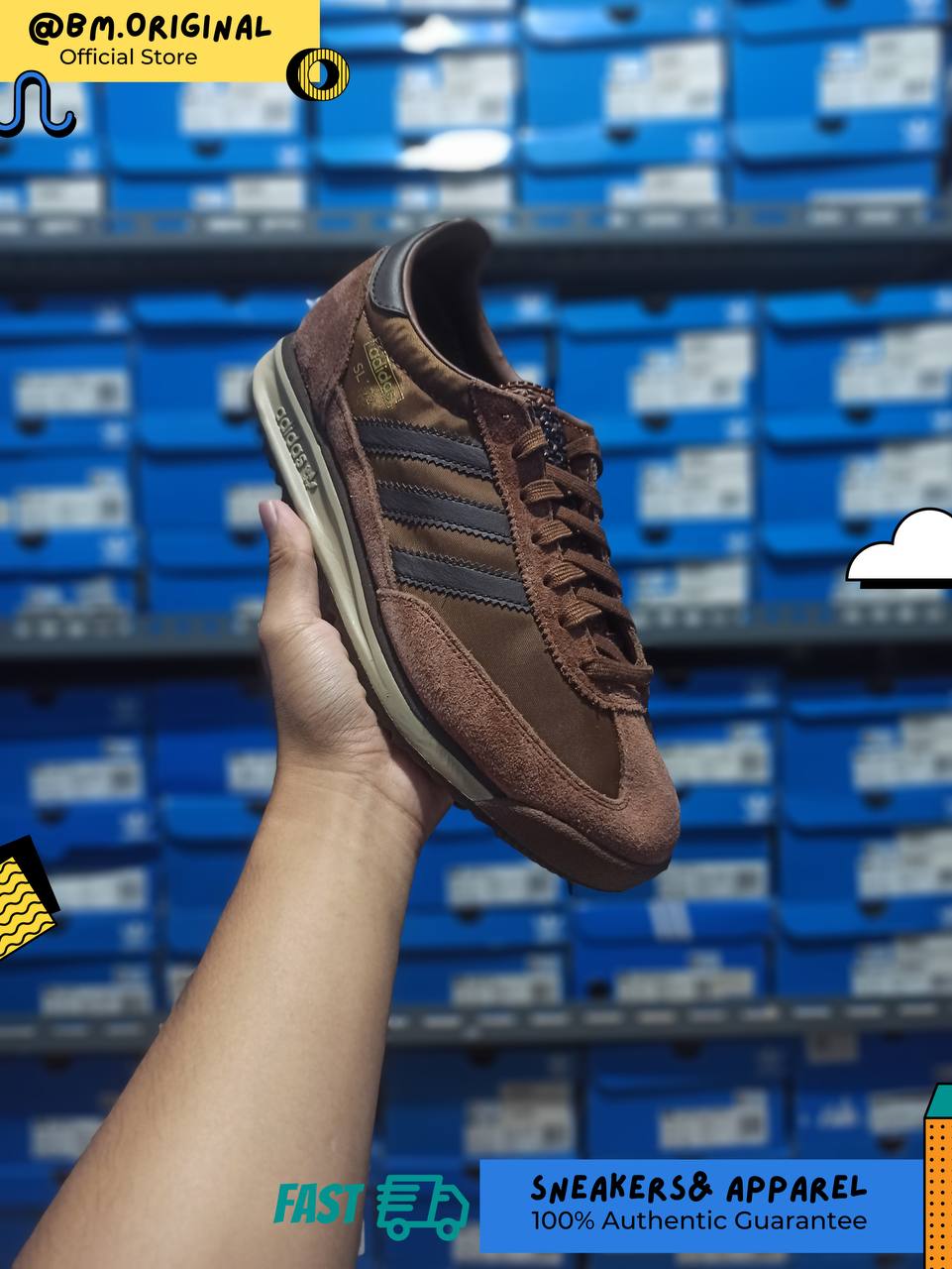 Adidas SL 72 RS Preloved Brown Dark Brown Blanch Cargo JS0744