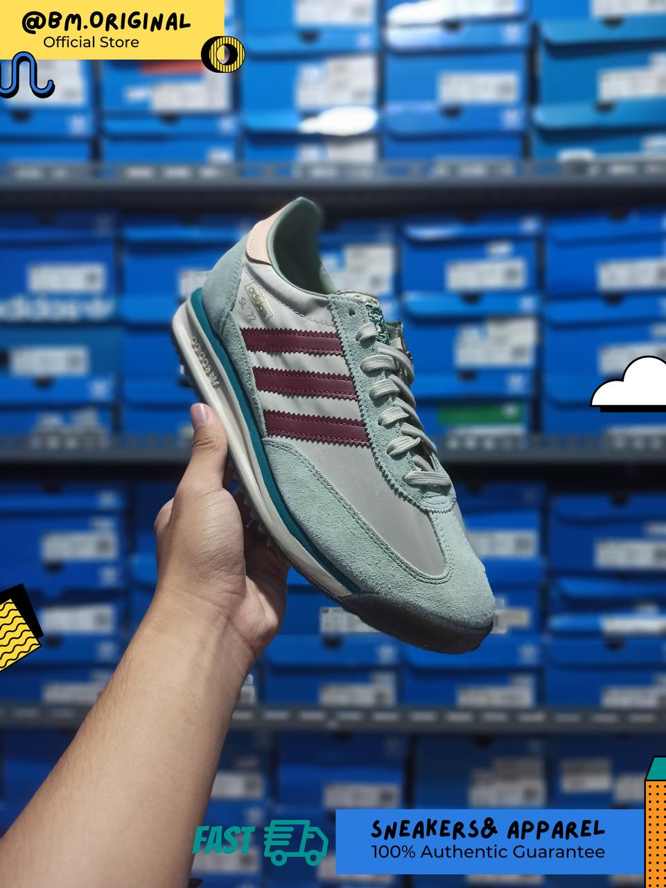 Adidas SL 72 RS Putty Grey Shadow Red Legacy Teal IG4644