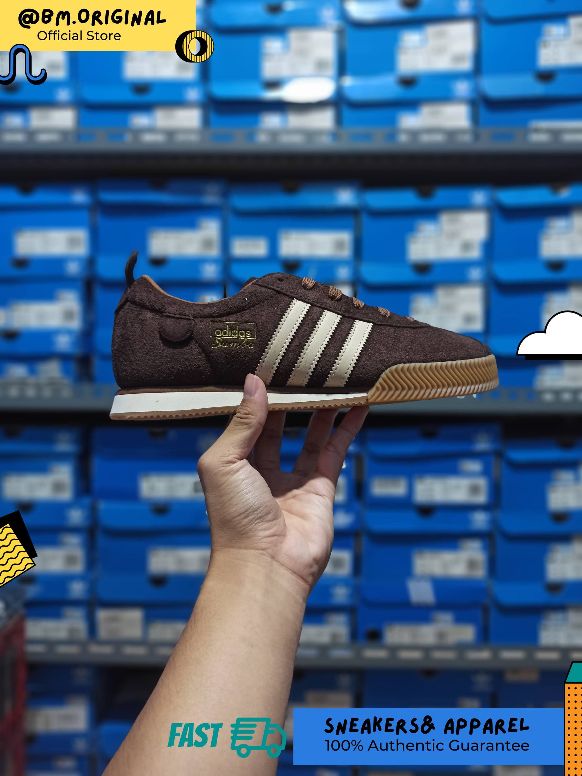 Adidas Samba 62 Super Aurora Coffee Crystal Linen Gum IH4381