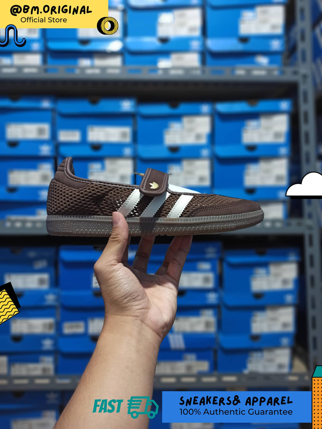 Adidas Samba JANE Brown Off White Gold LA6829