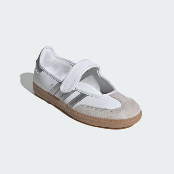 Adidas Samba JANE Cloud White Silverr Metallic Gum KJ3785