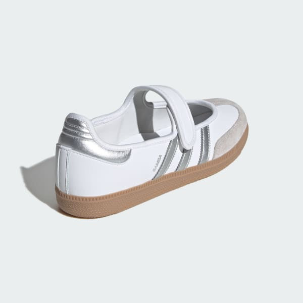 Adidas Samba JANE Cloud White Silverr Metallic Gum KJ3785