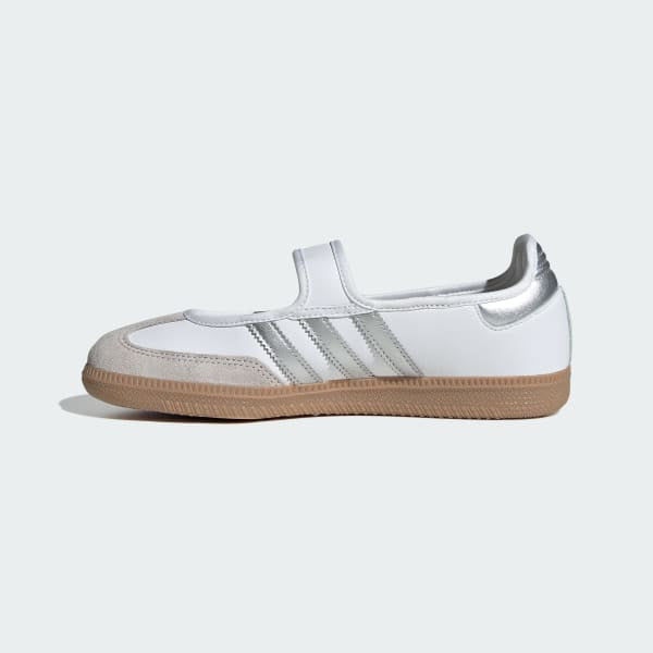 Adidas Samba JANE Cloud White Silverr Metallic Gum KJ3785