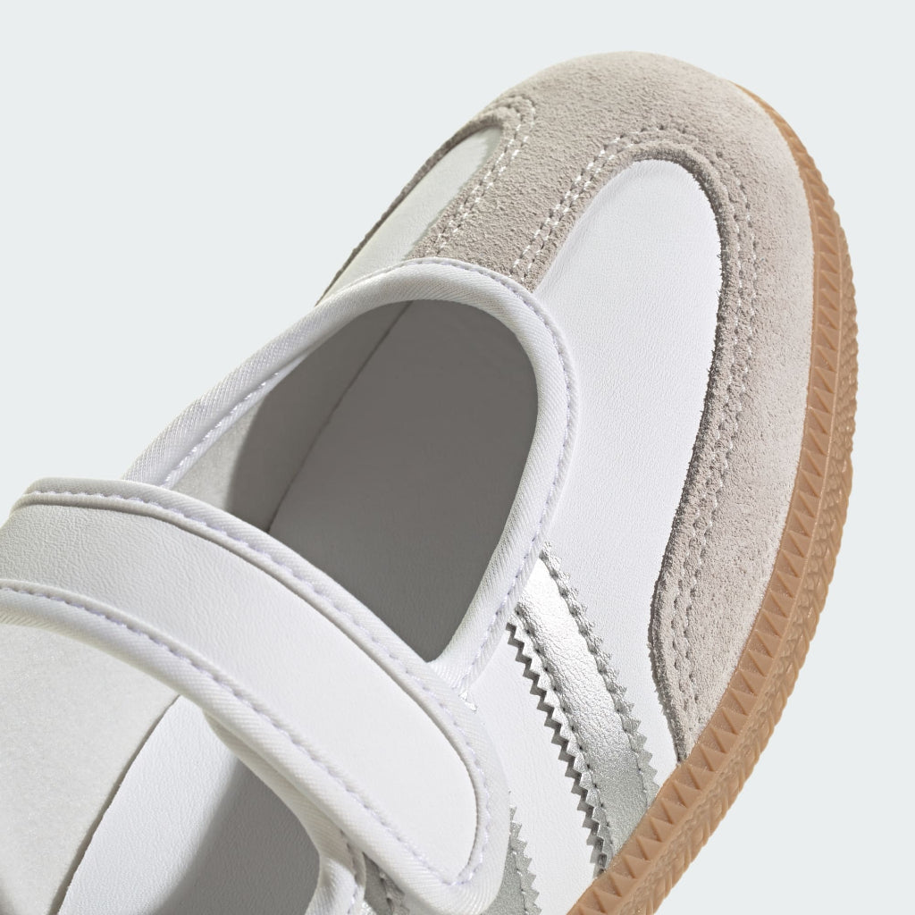 Adidas Samba JANE Cloud White Silverr Metallic Gum KJ3785