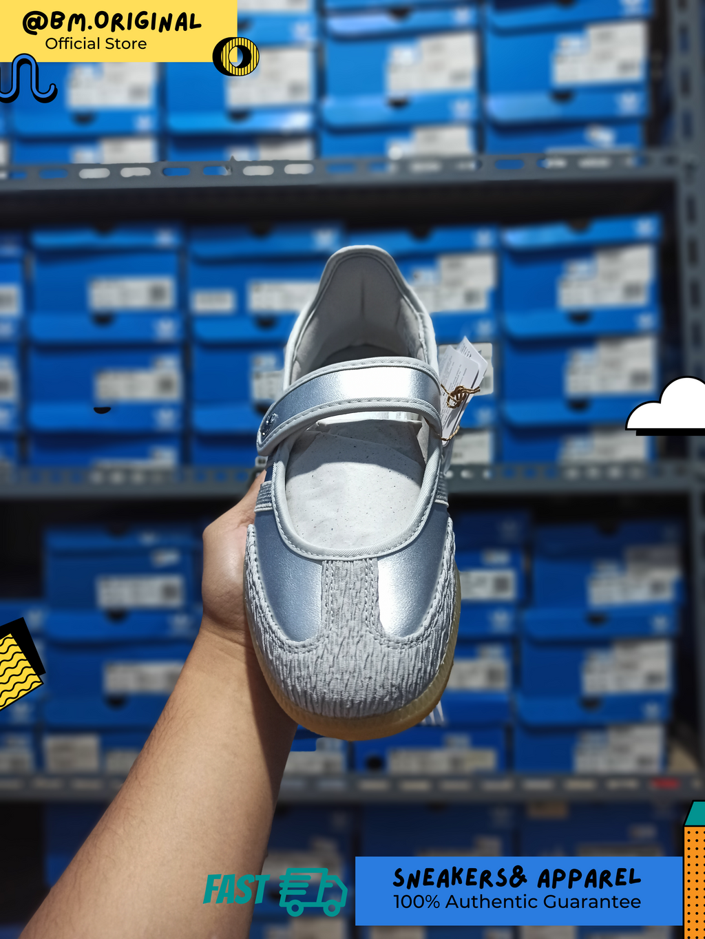 Adidas Samba JANE Silver Metallic Grey One Gum LA5344