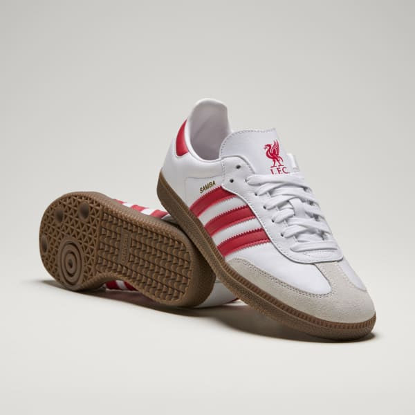 Adidas Samba Liverpool FC Cloud White Strawberry Red Gum JQ4041