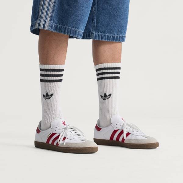 Adidas Samba Liverpool FC Cloud White Strawberry Red Gum JQ4041