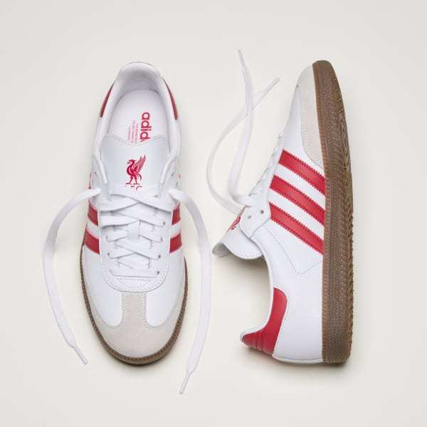 Adidas Samba Liverpool FC Cloud White Strawberry Red Gum JQ4041