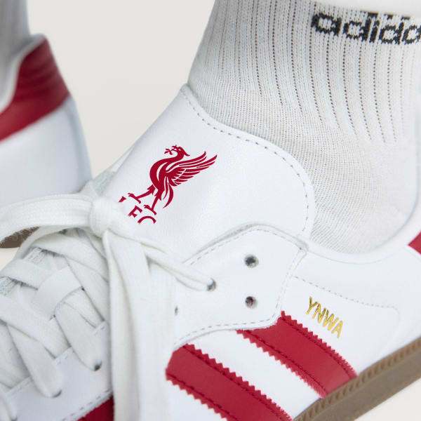 Adidas Samba Liverpool FC Cloud White Strawberry Red Gum JQ4041