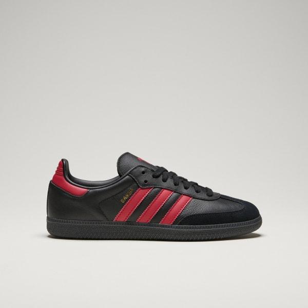 Adidas Samba Manchester United Core Black MUFC Red Core Black JQ4036