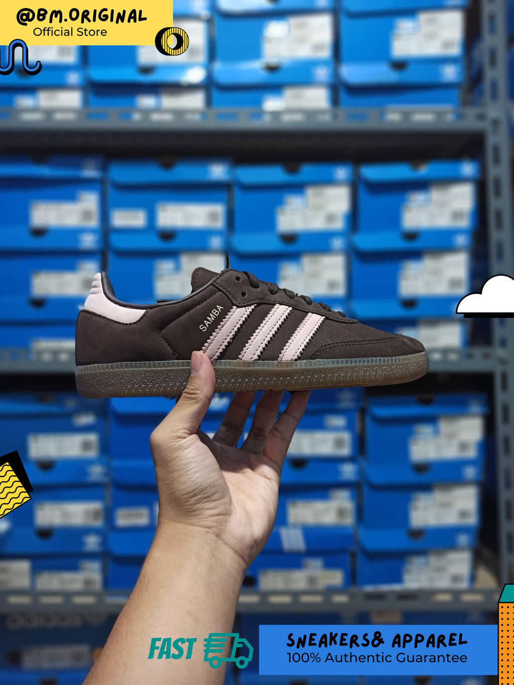 Adidas Samba OG Aurora Coffee Sandy Pink Cloud White IH9166
