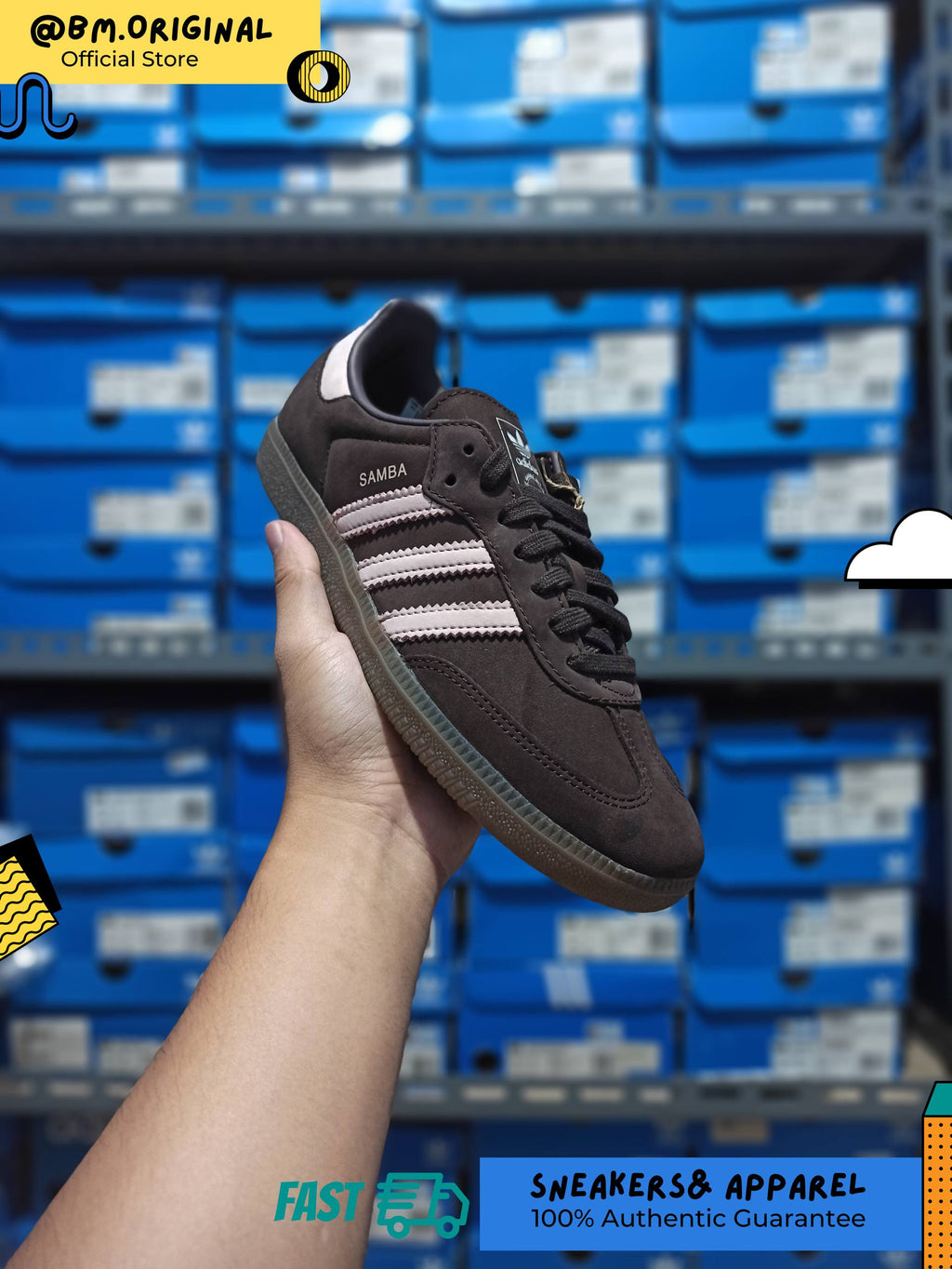 Adidas Samba OG Aurora Coffee Sandy Pink Cloud White IH9166