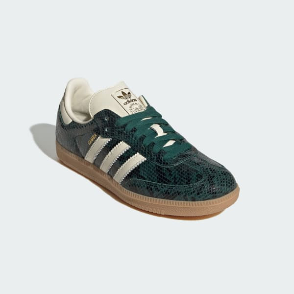 Adidas Samba OG Black Cream White Collegiate Green JR8848