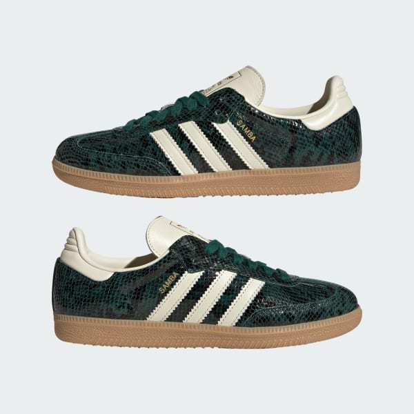 Adidas Samba OG Black Cream White Collegiate Green JR8848