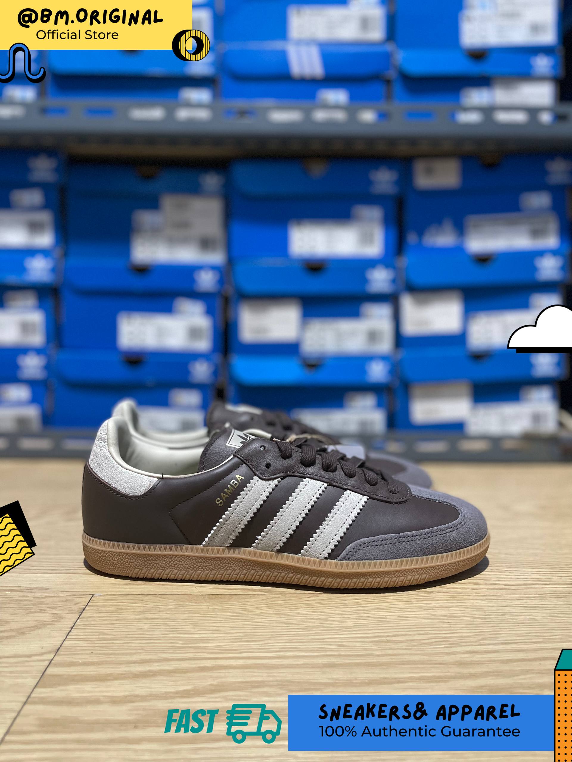 Adidas Samba OG Brown Putty Grey Gold Metallic ID1481