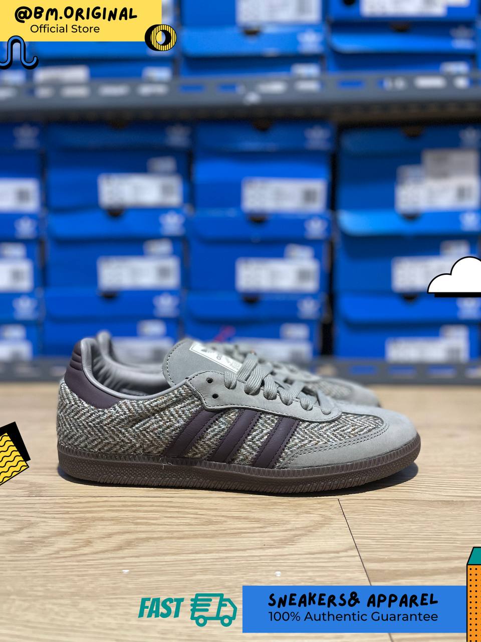 Adidas Samba OG Brown Shadow Brown Wonder White ID1449