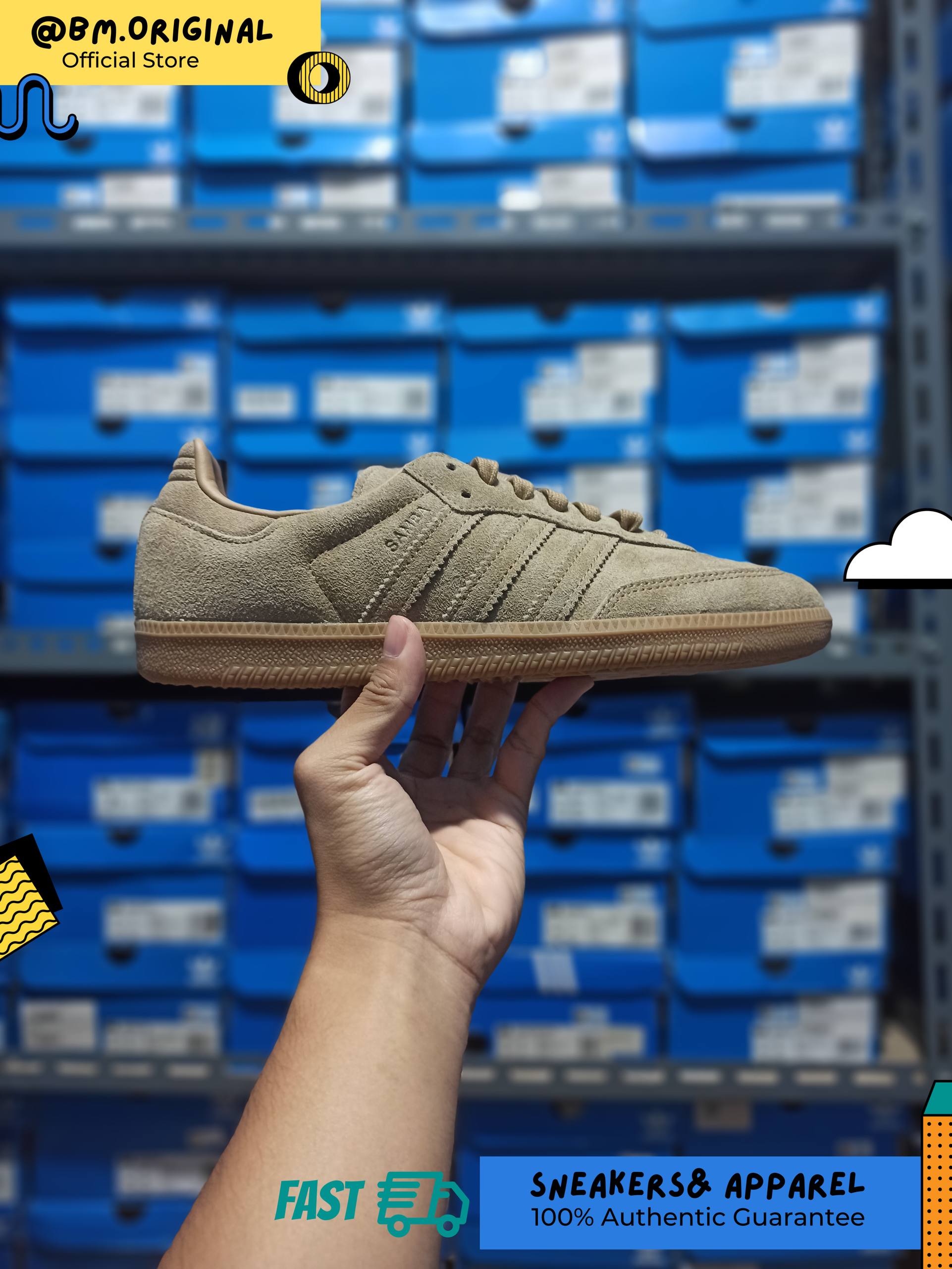 Adidas Samba OG Cardboard Sand Strata Gold Metallic JR0889