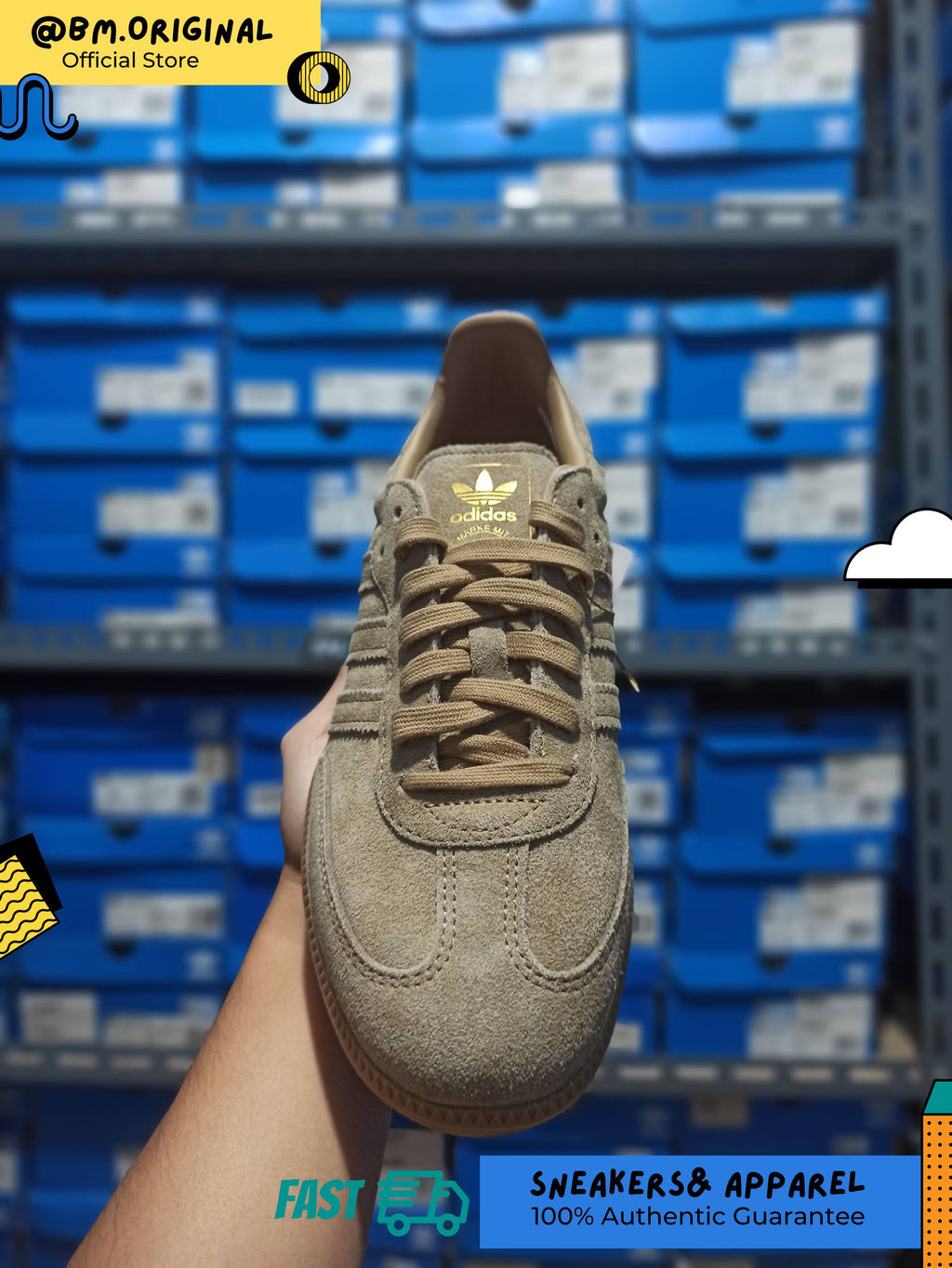Adidas Samba OG Cardboard Sand Strata Gold Metallic JR0889